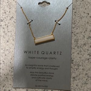 White quartz necklace